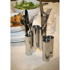 Alessi Besteckbehälter 13x15 cm Canale edelstahl