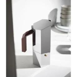 Alessi Espressokocher 3 Tassen Menhir edelstahl