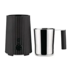 Alessi Milchaufschäumer 0,35 l Plissé schwarz