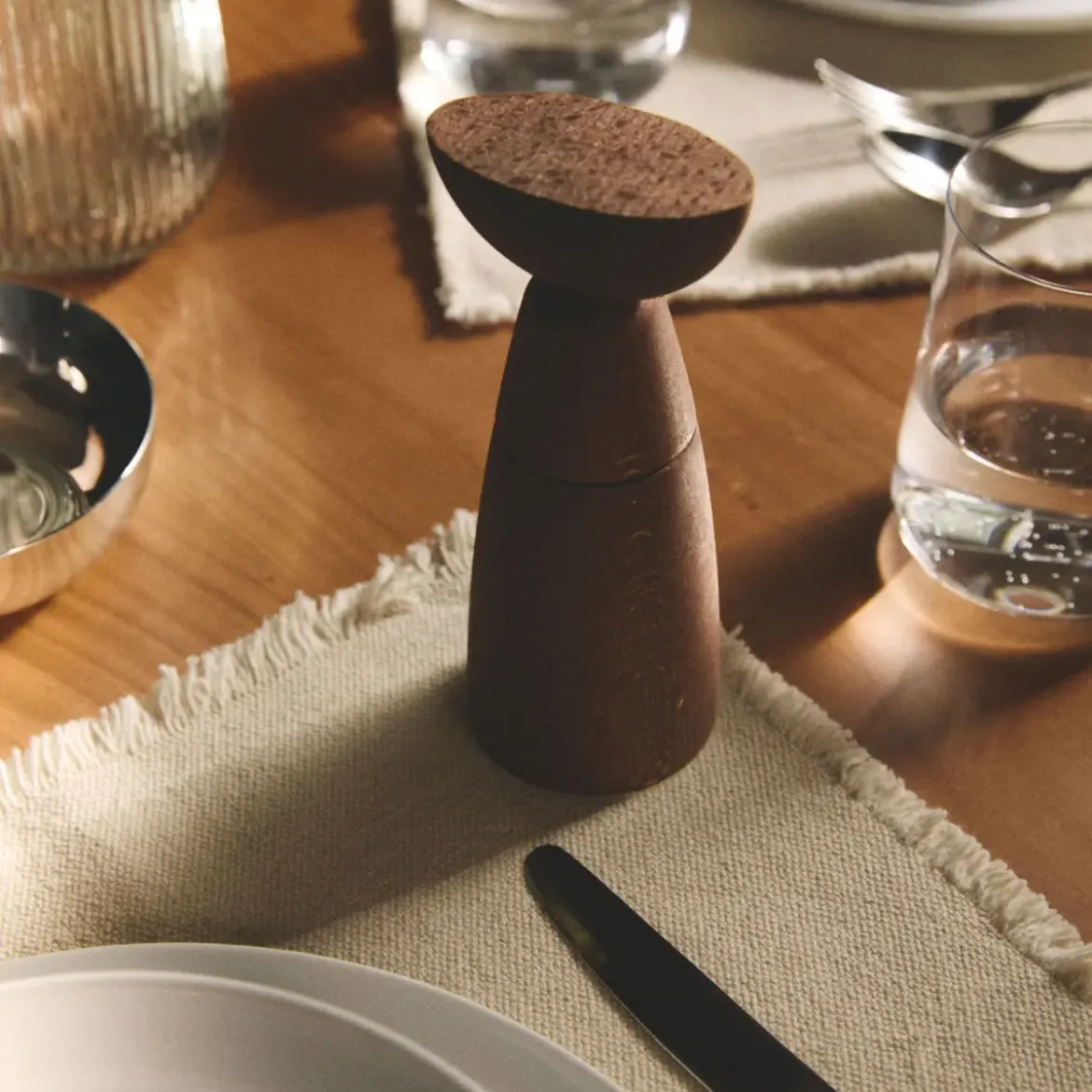 Alessi Salz-/Pfeffer-/Gewürzmühle Oaxaca 17 cm Buche