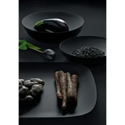 Alessi Schale 32cm schwarz m. Relief Double