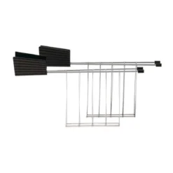 Alessi Toaster 2 Zangen schwarz Plisse