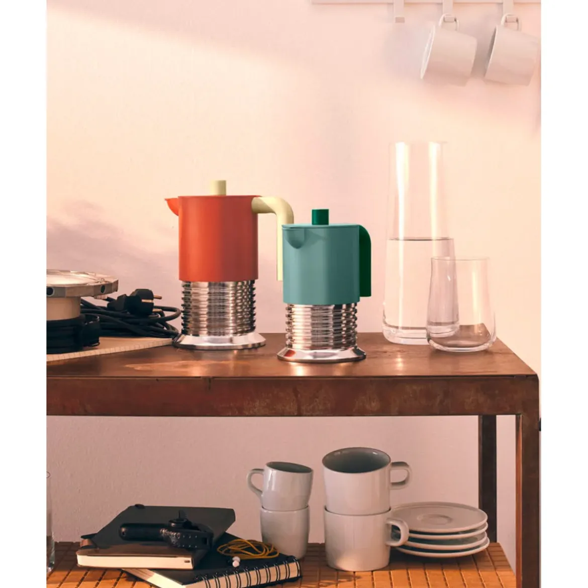 Alessi Vite Espressokocher 3 Tassen grau
