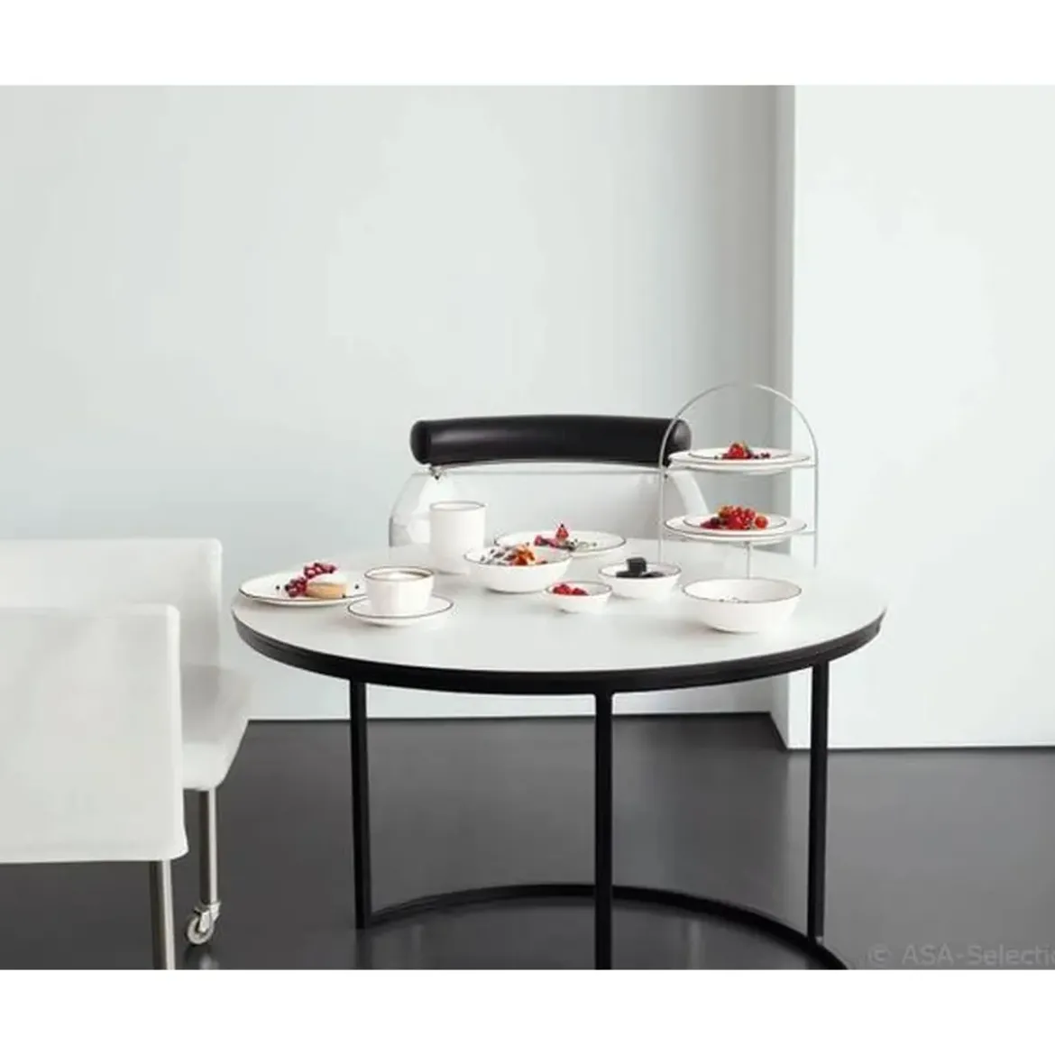 ASA Pasta-/Suppen-Teller D. 22 cm A Table Ligne noir