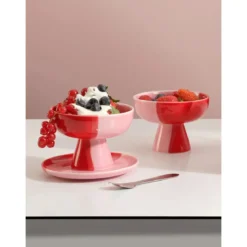 ASA Schale auf Fuß 11 cm Joy Strawberry Smoothie