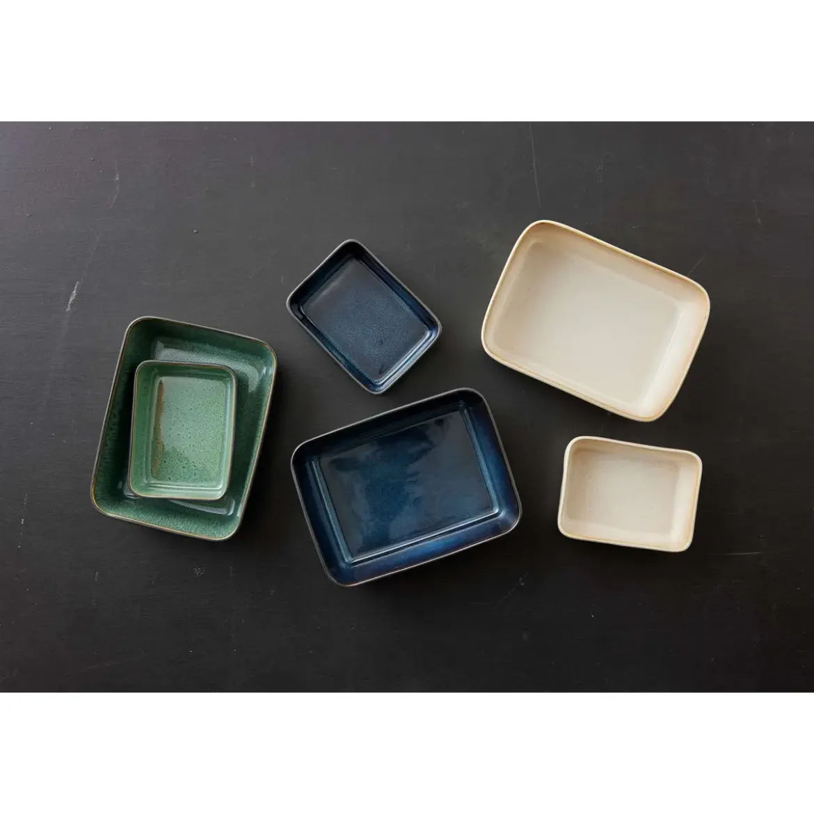 Bitz Auflaufform 28x21x8 cm schwarz/blau