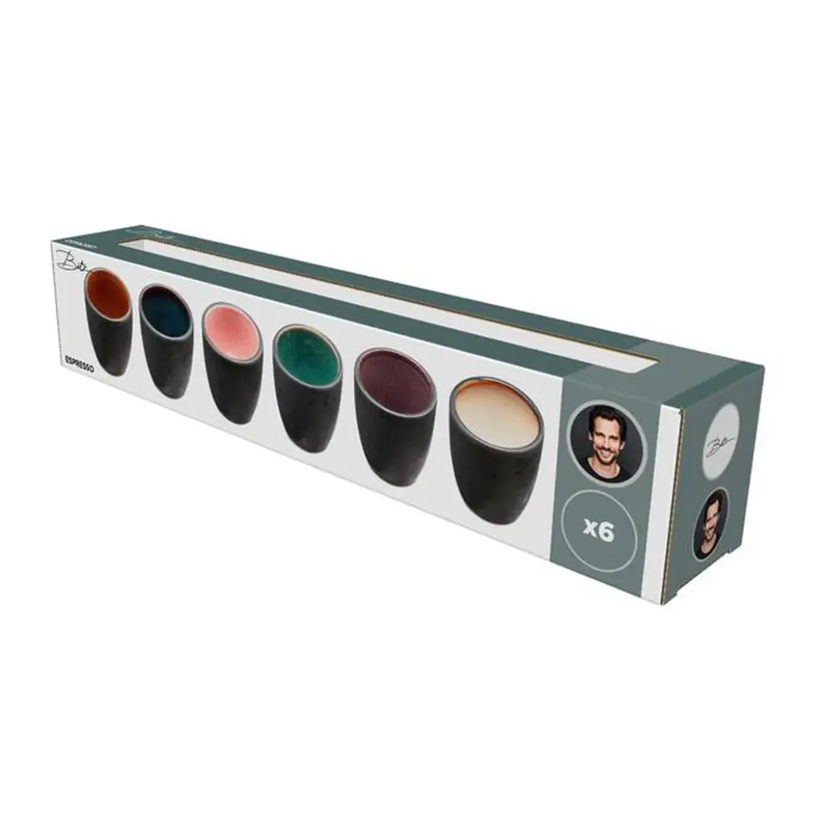 Bitz Espressobecher 6er-Set schwarz