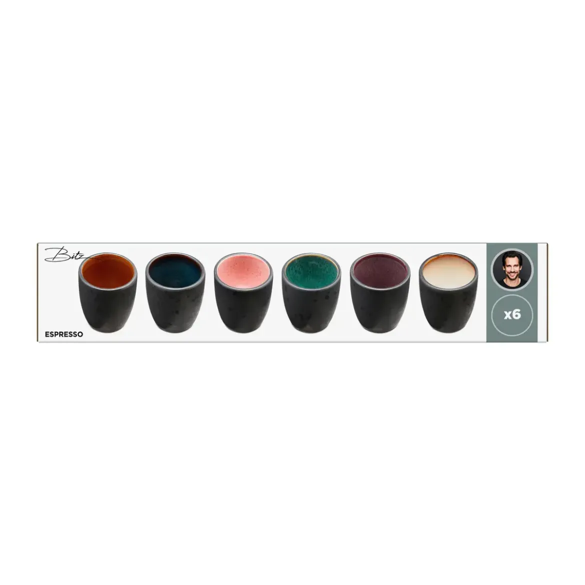 Bitz Espressobecher 6er-Set schwarz