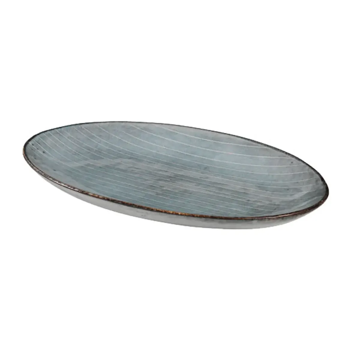 Broste Copenhagen Platte 22x13 cm Nordic Sea Soft Blue