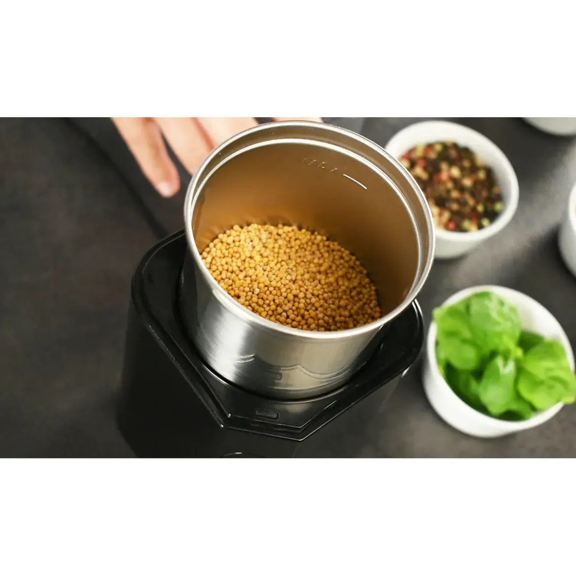 Cloer Elektrische Kaffee- und Gewürzmühle 19,5 cm schwarz