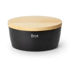 Continenta Brottopf oval 27x20cm H.13,5cm Keramik schwarz