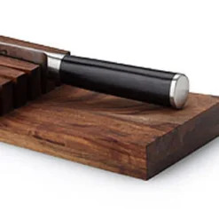 Continenta Messerblock f. Schublade 5 Messer 39 x 11 x 3,5 cm Akazie