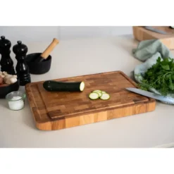 Continenta Tranchierbrett 42x29x3 cm Eiche Stirnholz