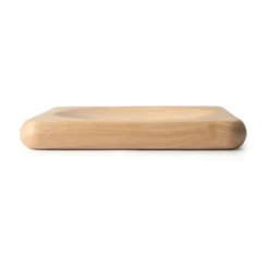 Continenta Wiegemesserbett mit Wiegemesser 23x23 cm Gummibaumholz