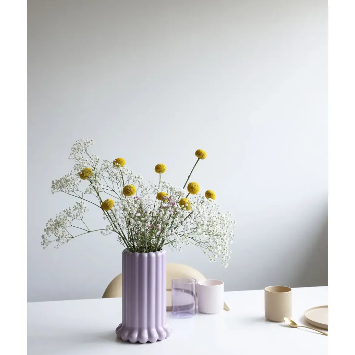 Design Letters Vase 24 cm Tubular lilac