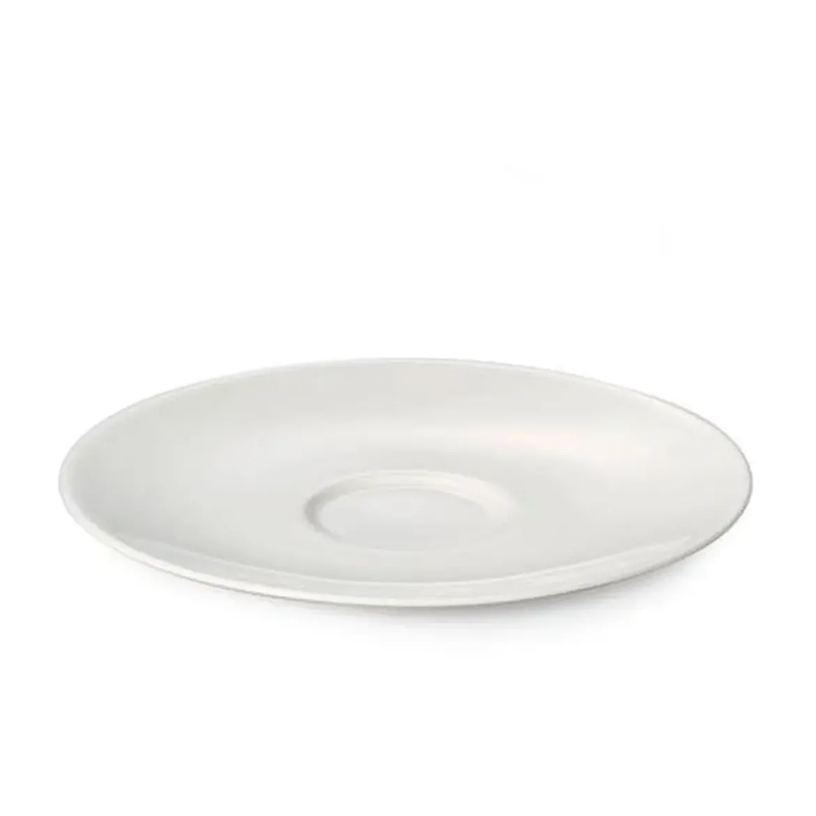 Dibbern Café au Lait Untertasse Fine Bone China Coupe weiß