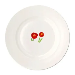 Dibbern Dessertteller 21 cm Impression Mohn rot