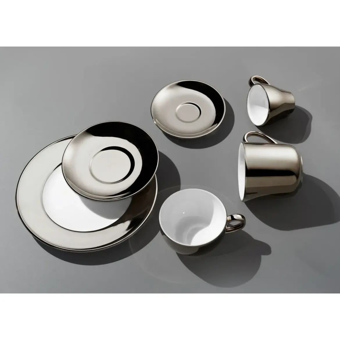Dibbern Espresso-Untertasse 12 cm Solid Color Classico Platin
