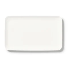 Dibbern Platte eckig 25 cm Fine Bone China Pure weiß