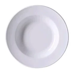 Dibbern Teller tief 23 cm Fahne Solid Color weiss