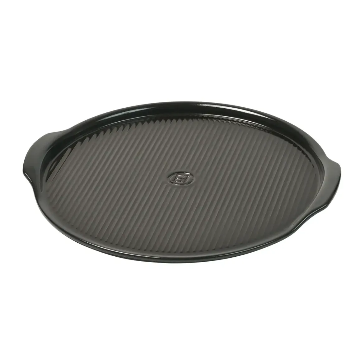 Emile Henry Pizzastein 37 cm Kohle