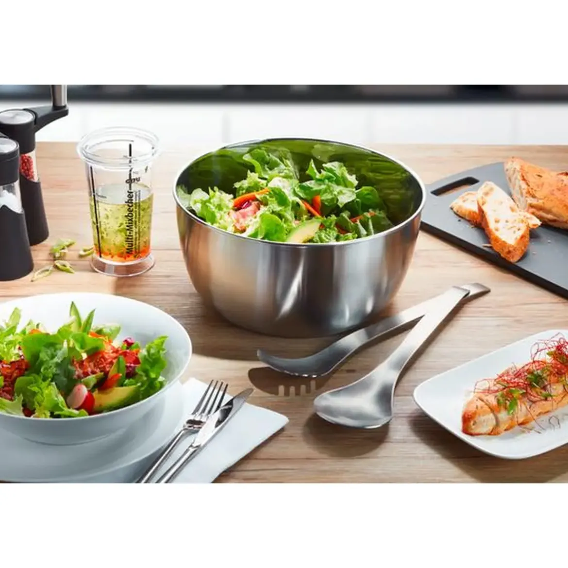 Gefu Salatschleuder 3,0 l Rotare edelstahl