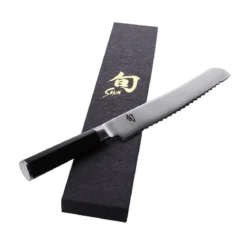 Kai Brotmesser Shun Griff Holz schwarz 22,5 cm
