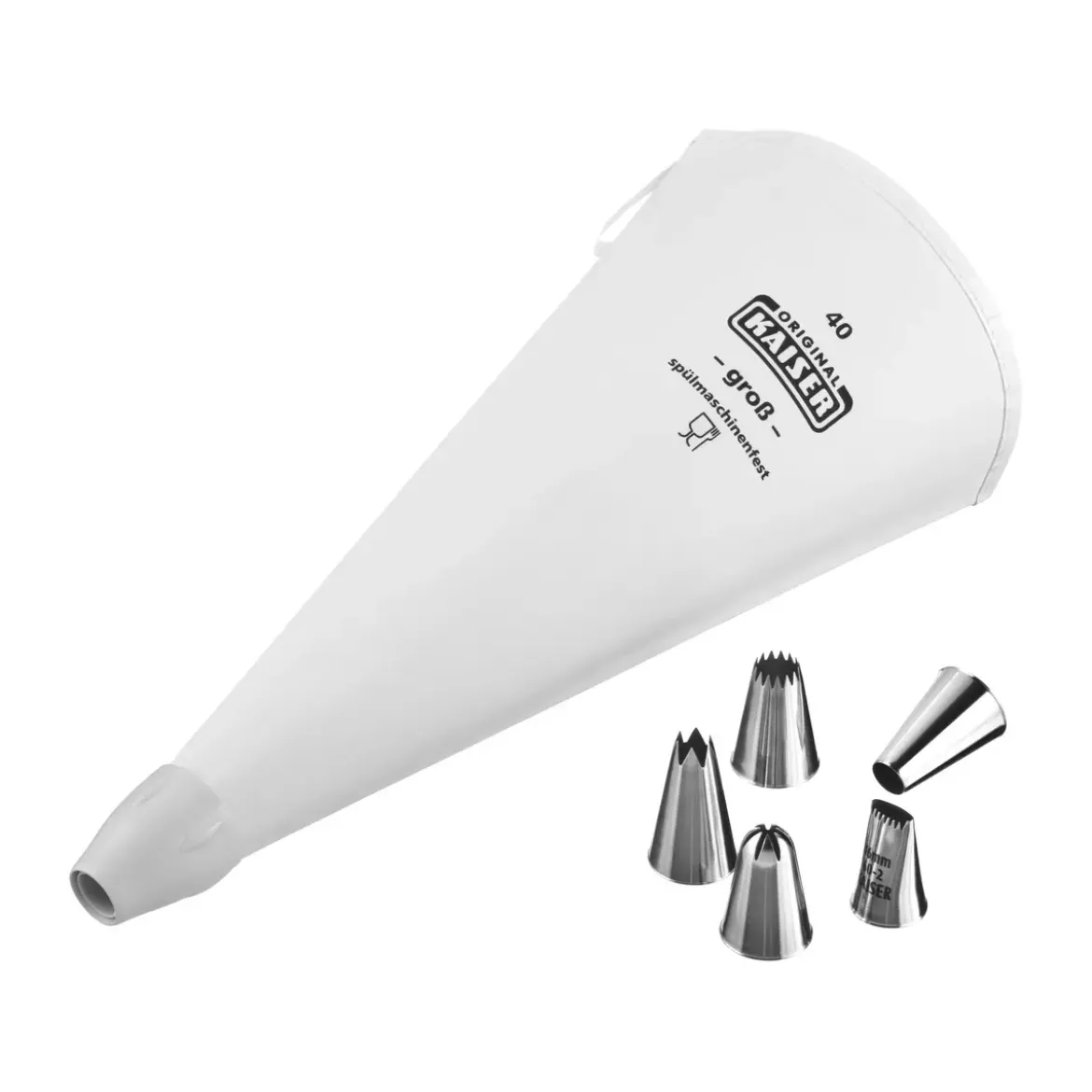 Kaiser Spritzbeutel-Set Profi 7-tlg. La Forme Plus weiß