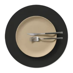 LINDDNA Tischset L 38 cm Circle Nupo black inck
