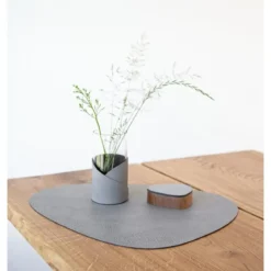 LINDDNA Tischset L 37x44 cm Curve Hippo grey