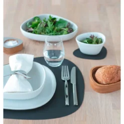 LINDDNA Tischset L 37x44 cm Curve Nupo anthracite