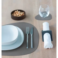 LINDDNA Tischset L 37x44 cm Curve Serene mole grey