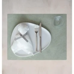 LINDDNA Tischset L 35x45 cm Square Hippo olive green