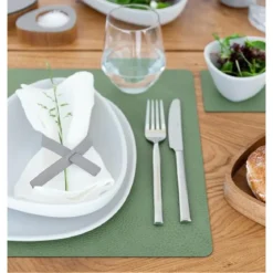 LINDDNA Tischset L 35x45 cm Square Hippo forest green