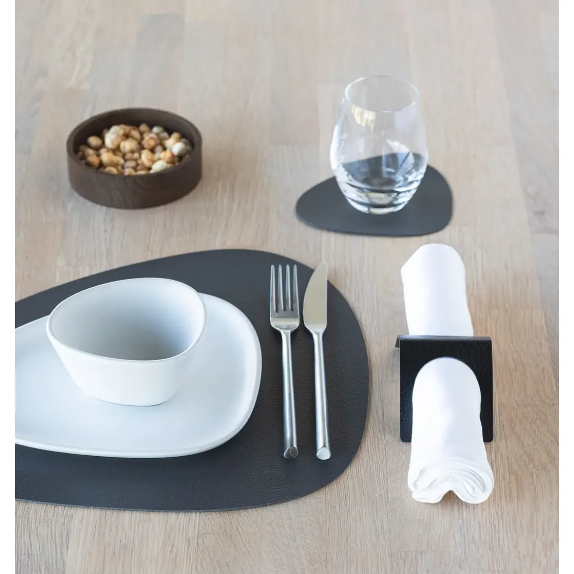LINDDNA Tischset M 31x35 cm Curve Serene anthracite