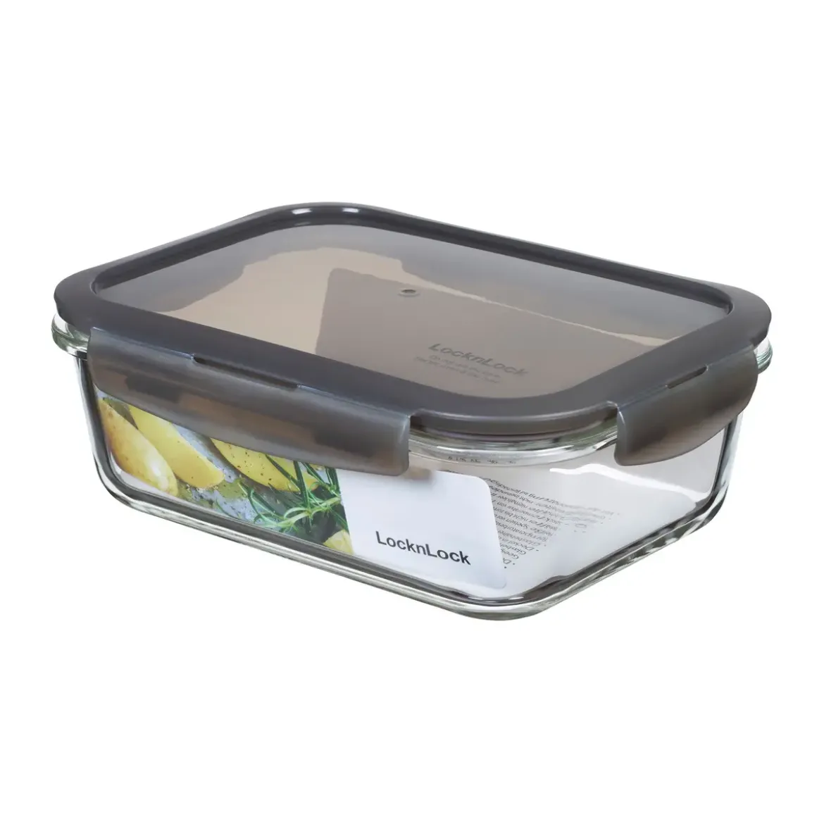 Lock & Lock Frischhaltedose 1,0 l Oven Glass grau