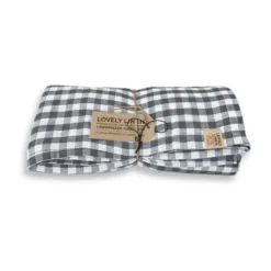 Lovely Linen Tischdecke 145x300 cm Misty Square Off-White/Graphite