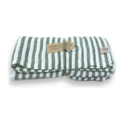 Lovely Linen Tischdecke 145x300 cm Misty Edge Jeep Green
