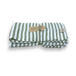 Lovely Linen Tischdecke 145x250 cm Misty Edge Jeep Green