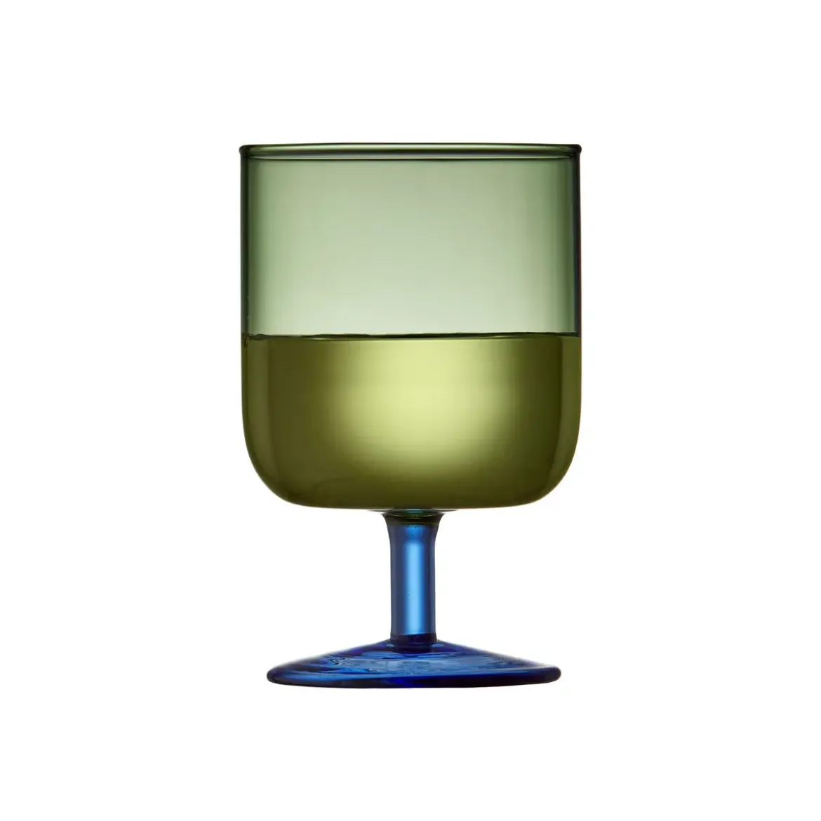 Lyngby Glas Weinglas 2er-Set Torino grün/blau