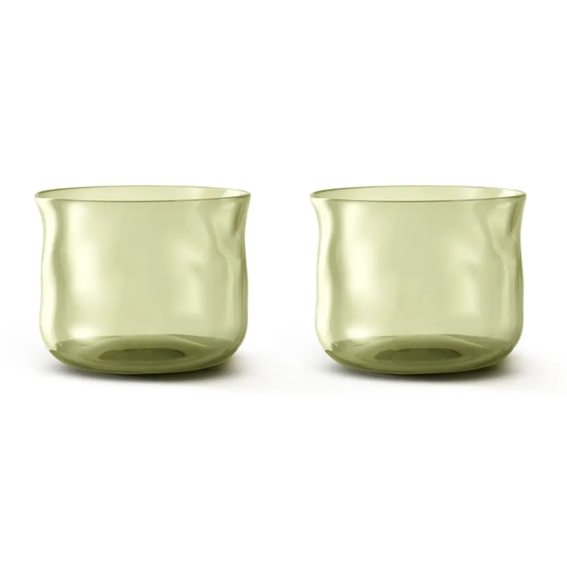 Paveau Wasserglas 2er-Set Swirl Moss
