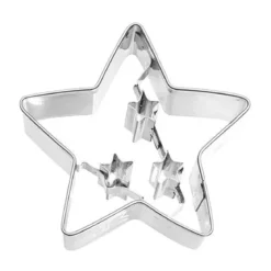 RBV Birkmann Ausstecher Weihnachtsstern 6,5 cm mit Innenprägung Edelstahl