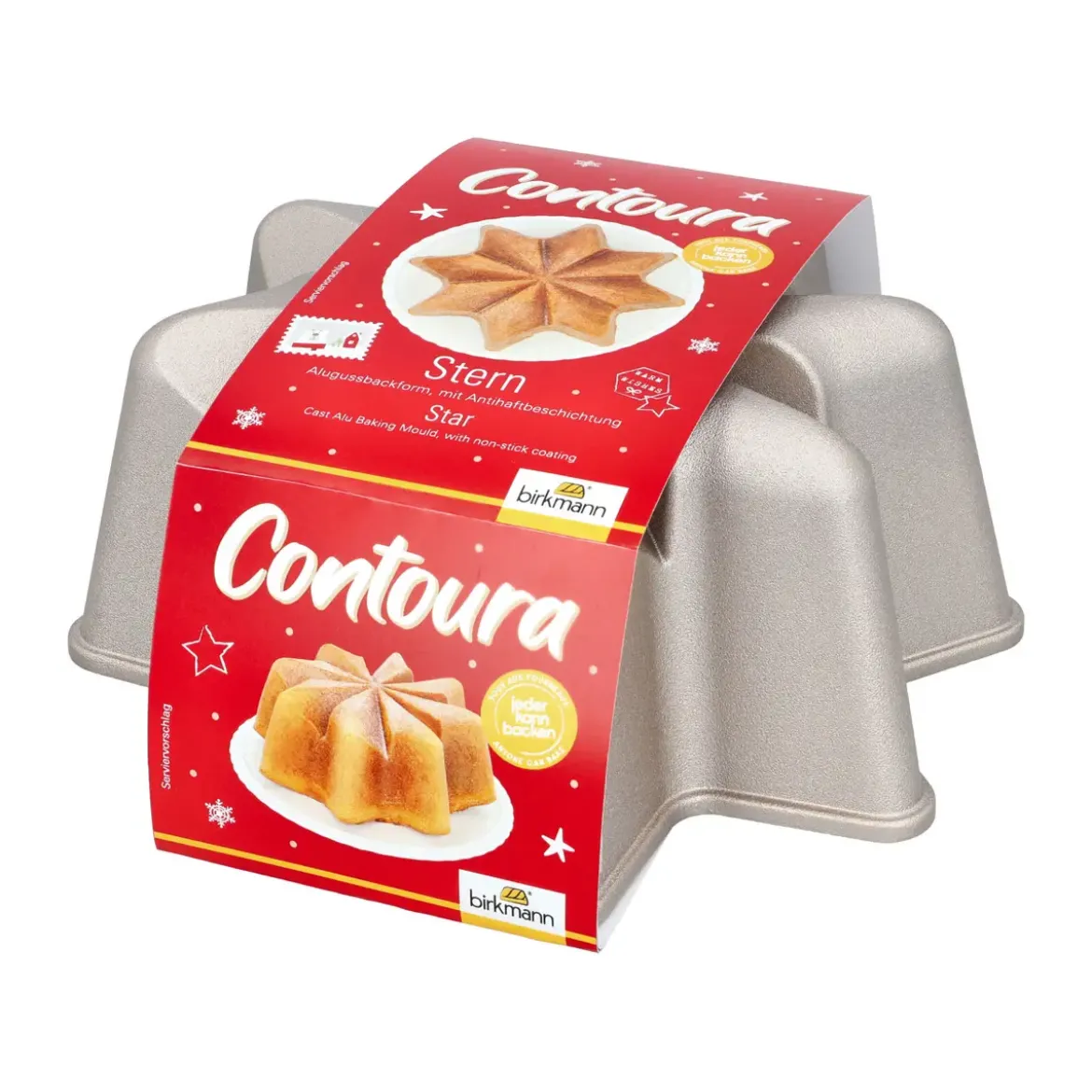 RBV Birkmann Backform Stern 24 cm Contoura gold