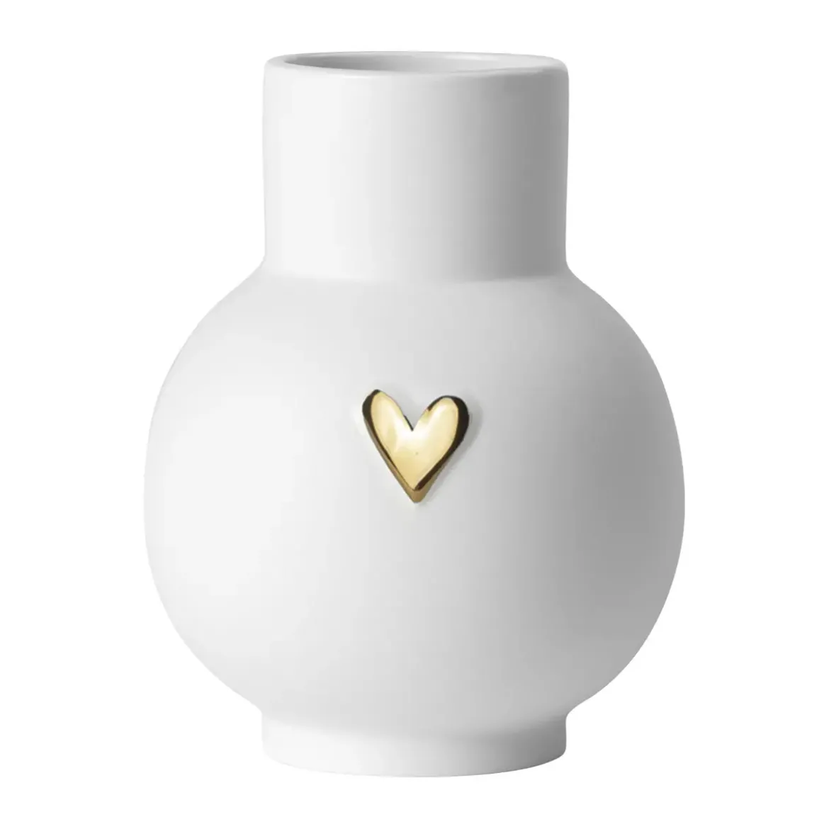 Räder Kugelvase Herz Gold 13 cm Lovely weiß