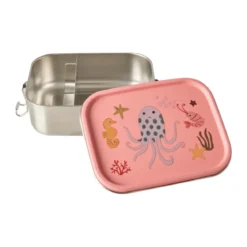 Rice Edelstahl-Lunchbox m. herausnehmb. Trennw. Coral Ocean 800ml 6x12x17cm