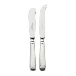 Robbe & Berking Butter u. Käsemesser mit Stahlklinge Art Deco 925 Sterlingsilber