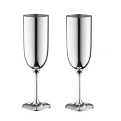 Robbe & Berking Champagnerkelch-Set 2-tlg Dante 90 g versilbert