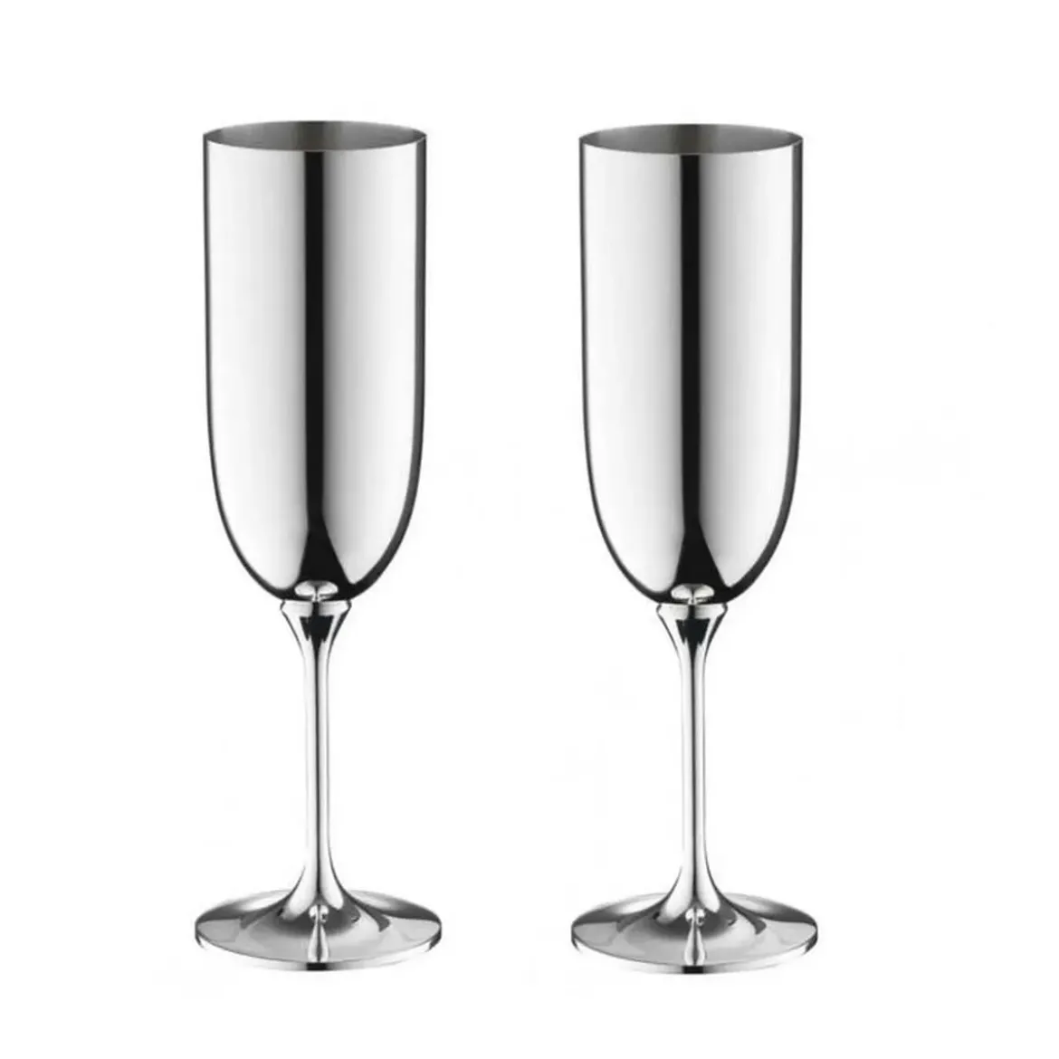 Robbe & Berking Champagnerkelch-Set 2-tlg Dante 90 g versilbert
