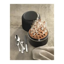 Robbe & Berking The Box - Belvedere 150 g versilbert inkl. 24-tlg Besteckset Frozen Black