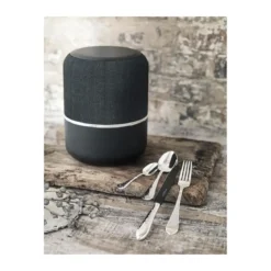 Robbe & Berking The Box - Martele 150 g versilbert inkl. 24-tlg Besteckset Frozen Black